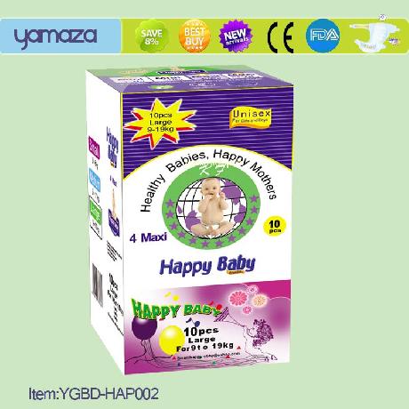 happy baby diapers/12/11/10 pcs per bag